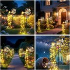 Solar Watering Can with Lights Outdoor Garden, 41in Large Bee Garden Stake Lights, Waterproof Decoration for Yard Lawn Pathway, Gifts for Mom Grandma Women Birthday Gardening Gift
