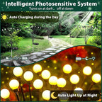 6-Pack Garden Solar Lights, 48 LED Solar Lights Outdoor for Garden Decor, Waterproof Firefly Light Outdoor (Sway by Wind), Swaying Light for Outside Yard Pathway Landscape Decorations (Warm White)