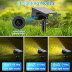Solar Spot Lights Outdoor, [57 LED/10 Pack] Solar Lights Outdoor IP65 Waterproof, 3 Modes Solar Powered Landscape Spotlights for Garden Yard Outside Patio Pathway Pool(Warm White)