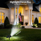 Solar Spot Lights Outdoor Waterproof, 18 LED Solar Powered Landscape Lighting Low Voltage Auto On/Off for Garden, Yard, Tree, Flag, Wall, Pathway, 4 Pack