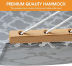 Lazy Daze Hammocks Quick Dry Hammock with Spreader Bar Textliene Fabric Double 2 Person Hammock with Chains Outdoor Patio Poolside Backyard Beach 450 lbs Capacity, Four Leaf Clover