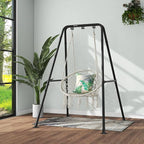 Hammock Stand, Black Powder-Coated Steel A-Frame, 300 lb Capacity