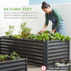 Best Choice Products 8x4x2ft Outdoor Metal Raised Garden Bed, Deep Root Planter Box for Vegetables, Herbs & Flowers, 478-Gallon Capacity, 100% Non Toxic Materials - Terracotta