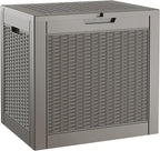 KAMABOKO 31 Gallon Outdoor Storage Box, Resin Deck Boxes Indoor and outdoor by KAMABOKO