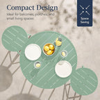 Best Choice Products 3-Piece Patio Dining Set, Bar Height, Outdoor Bistro Set, Outdoor Round Bar Table w/ 2 Bar Stools, Steel - Sage