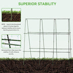 Lalahoni Cucumber Trellis, 65" X 65" Metal Garden Arch Trellis Climbing Plant Outdoor Support for Vine Fruits Flowers Vegetables Peas Beans Squash Cucumber Tomato Raised Bed, with Netting, Lightweight