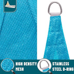 LOVE STORY Custom Size 6'x7'x9.2' Turquoise Blue Sun Shade Sail Right Triangle Sunshade Fabric Awning Canopy for Patio Backyard Carport Pergola (Customized)