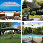 Umbrella Base with Wheels, Umbrella Stand Base Heavy Duty 100lb Windproof, Fillable Umbrella Base Mobile Square Umbrella Stand Outdoor Base for Patio, Deck, Poolside, Lawn, Fits Most Sized Umbrellas