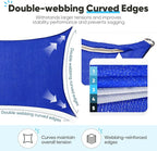 Quictent 12x16ft Rectangular Sun Shade Sail 185G HDPE Canopy 98% UV Block Outdoor Patio Garden Commercial Deck with Hardware Kit Blue