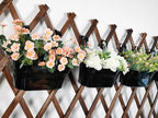 2 Pack Metal Hanging Planter for Outdoor Plants, 10 Inch Black Fence Planters Railing Pots for Garden Patio Balcony Decor, Flower Bucket with Detachable Hooks (Black, 2Pcs)