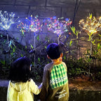 JJGoo Solar Firework Lights, 2 Pack 180 LEDs 2 Lighting Modes Solar Lights Outdoor Waterproof for Garden Patio Walkway Pathway Party Wedding Christmas Decorative - Colorful