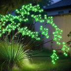 JJGoo Solar Garden Lights, New Upgraded 2 Pack Solar Swaying Starburst Light, Waterproof Fireworks Outdoor Lights, Yard Patio Pathway Decoration, Green