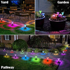 Solar Lights Outdoor Pathway Waterproof 8 Pack Color Changing LED Acrylic Mushroom Decorative Garden Lights for Yard Landscape Patio Outside Decorations