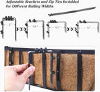 Railing Planter Window Box Deck Balcony Rail Planter 24 Inch for Porch Fence Patio Outdoor 4 Pack