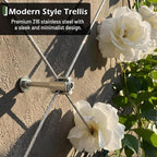 Wire Trellis for Climbing Plants Outdoor, 12 pcs Wall Wire Trellis Kit, T316 Stainless Steel Wall Trellis Kit Espalier Cable Trellis System (Hubs Only, Without Cable)