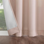 Sun Zero Marina Indoor/Outdoor UV Protectant Energy Efficient Grommet Curtain Panel, 54" x 95", Rose Quartz