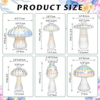Terrarium Propagation Station Set of 6, Clear Glass Mushroom Vases