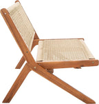 SAFAVIEH Outdoor Collection Kobina Natural Acacia Wood/Natural Rope Foldable Bench (Fully Assembled)