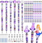 Decorative Garden Stakes DIY Kit with 158 Pieces and Crystal Globe Tops