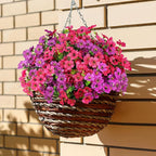 AGIRL 16 Bundles Artificial Flowers for Outdoor,No Fade Fake Plastic Flowers Faux Plants for Hanging Planters Decoration Indoor Outside Garden Porch Window Box Home Wedding