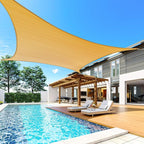 Quictent 12x16ft Rectangular Sun Shade Sail 185G HDPE Canopy 98% UV Block Outdoor Patio Garden Commercial Deck with Hardware Kit (Sand)