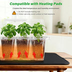 Bonviee 5-Pack Seed Starter Trays for Indoor Germination – Humidity Dome to Regulate Temperature & Humidity, Clear Tray for Root Observation, Drain Holes to Prevent Overwatering (5 Packs, Clear)