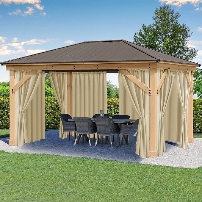 HolidayIdeas Outdoor Patio Curtains Waterproof by HolidayIdeas