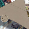 LOVE STORY Triangle 9'x9'x9' Waterproof Sun Shade Sail Canopy UV Block for Outdoor Patio Backyard Carport,Taupe(We Make Custom Size)