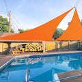 E&K Sunrise 14' x 14' x 14' Sun Shade Sail Triangle Canopy Shade Cover UV Block for Patio Backyard Garden Outdoor (Orange)