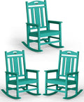 Oversized Outdoor Rocking Chairs Set of 3 – Aruba Blue