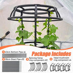 65 Inch Garden Trellis for Climbing Plants Outdoor, Mushroom Top Trellis for Potted Plants, Vines, Roses, Clematis, and Vegetables, Plant Trellis Support 2 Pack