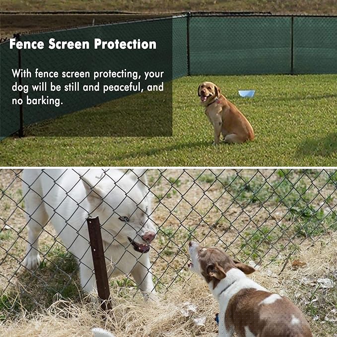 UPGRADE Privacy Fence Screen 5'x16' Dark Green Outdoor 90% Visibility Blockage 170 GSM Mesh Shade Cover Panels for Backyard,Balcony,Home Decoration with Zip Ties,Customized Avaliable
