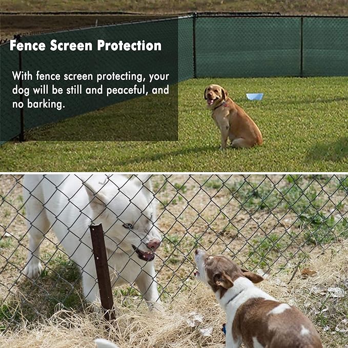UPGRADE Privacy Fence Screen 6'x100' Dark Green Outdoor 90% Visibility Blockage 170 GSM Mesh Shade Cover Panels for Backyard,Balcony,Home Decoration with Zip Ties,Customized Avaliable