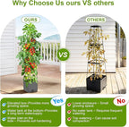 2 Pack Raised Garden Bed Tomato Planter with Trellis, 57" Tomato Cage Plant Support Planters, Self-Watering Planter for Tomatoes Climbing Plants Vegetable Vine Flowers Outdoor & Indoor