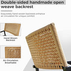 Grand Patio Outdoor Dining Chair Set of 2, 2-Piece Stackable Wicker Chairs with Cushions and Armrest for Restaurant, Garden, Porch, Lawn and Poolside