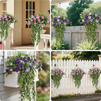 Waipfaru 4Pcs Fake Hanging Plants 2.7ft Fake Plants Eucalyptus Leaves UV Resistant Fake Vines Ivy Artificial Plants Outdoor Faux Plants Indoor Bedroom Living Room Boho Wall Porch Shelf Decor