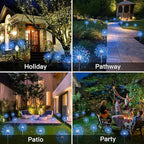 suddus Solar Garden Lights Outdoor Waterproof Decorative, 2Pack 150LED Firework Lights 8 Modes, Multicolor Solar Fairy Light for Yard, Patio, Pathway, Flowerbed Party Wedding Decor