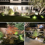 SUNVIE 24 Pack Low Voltage Landscape Lights LED 12W Landscape Lighting with connectors AC/DC 12V-24V Outdoor Spotlight IP65 Waterproof Tree Flag Lights Warm White Spotlights for Yard Garden Pathway