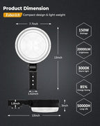 LED Barn Light 2Packs, 150W 20000LM Yard Area Lights Dusk to Dawn Outdoor Lighting with Photocell 3000K Warm White Adjustable Angle IP66 Waterproof Street Lights for Security/Farmhouse/Garage