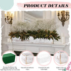 Dandat 4 Set Wood Boxes for Centerpieces 16x4 Inch Rectangle Wooden Planter Box Rustic Wooden Planters with Removable Plastic Liner Floral Foam Blocks for Christmas Wedding Home Garden Decor(White)