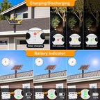 MEIKEE Solar Spot Lights Outdoor, 4-in-1 Solar Landscape Lights, 4W/6V IP66 Waterproof, 2700K/4000K/6500K Outdoor Landscape Spotlights with Remote for Garden Yard Driveway