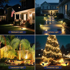 T-SUN Solar Lights Outdoor Waterproof IP65, 6Pack LED Solar Spot Lights Color Changing IP65 Waterproof Smart Auto On/Off for Outside Landscape Garden Yard Lawn Pathway Patio Driveway