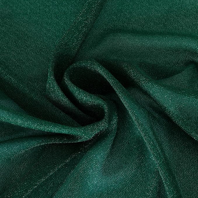 Outdoor Curtains Emerald Chiffon Wedding Arch Drape, 29 in x 6 Yards