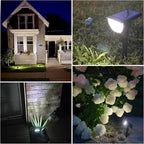 Solar Lights Outdoor Waterproof IP65, Solar Powered 76 LED 3 Lighting Modes Solar Spot Lights Outdoor for Yard Garden Landscape Pathway (Cool White, 4 Pack)