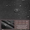 Sofa Cover for L-Shaped Patio Sectional, Waterproof Black Polyester