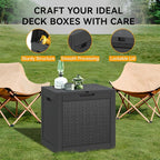 KAMABOKO 31 Gallon Outdoor Storage Box, Resin Deck Boxes Indoor and outdoor - Image 4