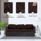 Outdoor Sofa Cover Set, Stretch Polyester Spandex, 14-Piece