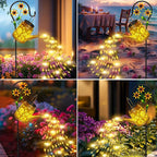 Sunflower Solar Watering Can Lights, Outdoor Waterproof Garden Lanterns with Shepherd Hook, Solar Garden Decor for Yard Outdoor Landscape Pathway, Gift for Women Mom Grandma, 2 Pack