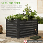 Best Choice Products 4x2x2ft Outdoor Metal Raised Garden Bed, Deep Root Planter Box for Vegetables, Flowers, Herbs, and Succulents w/ 119 Gallon Capacity - Beige