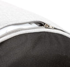 QILLOWAY Indoor/Outdoor Inflatable Stool,Round Ottoman,All Weather Foot Rest for Camping or Home,Silver/Grey